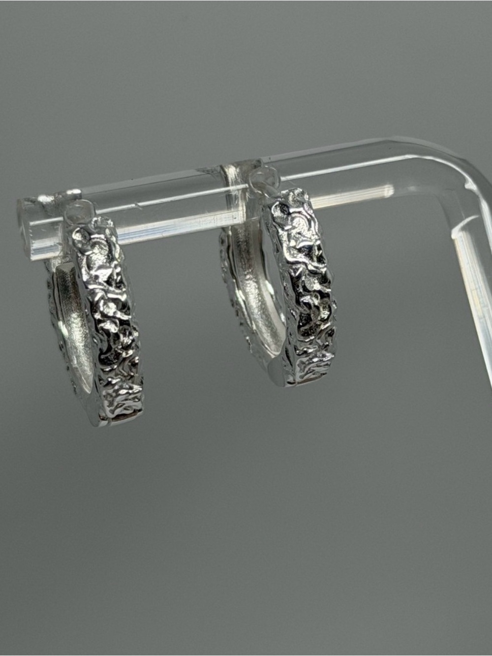 925 Sterling Silver stamped with Rhodium Hoop Earrings - Elegant Women’s Jewelry